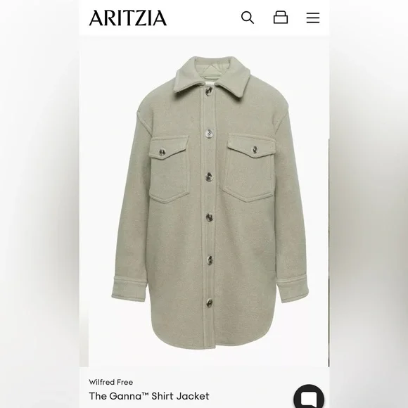 Wilfred Free- The Ganna™ Shirt Jacket- Mint Green - Picture 3 of 6